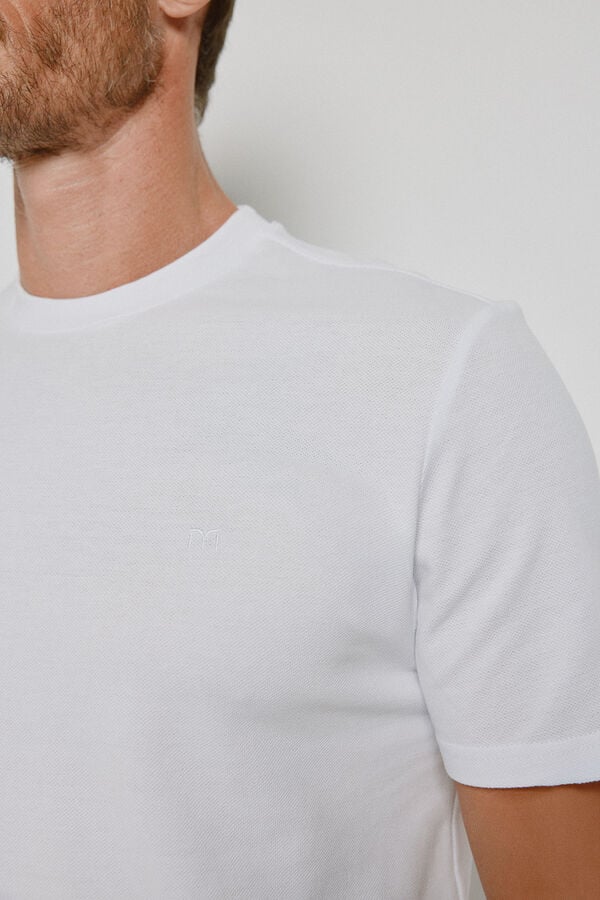 Milano T-shirt manga curta piqu&eacute; Branco