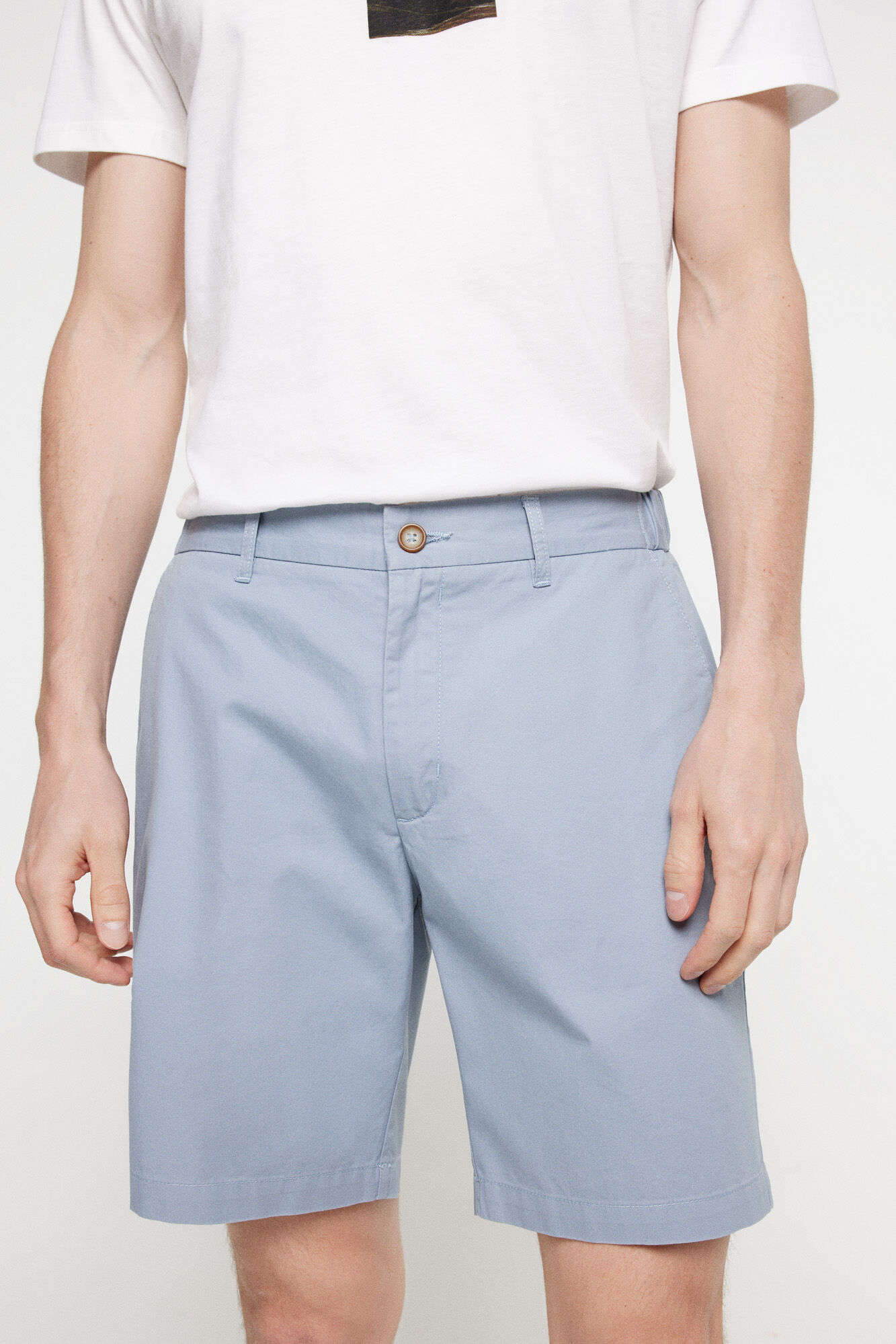 Milano Bermuda cl&aacute;sica algod&oacute;n lisa