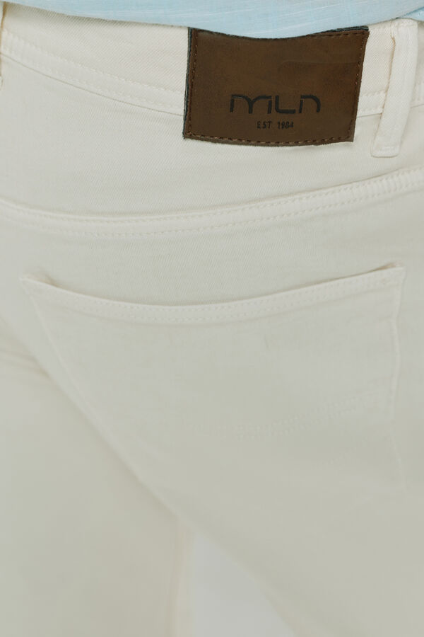 Milano Bermuda vaquera regular fit Marfil