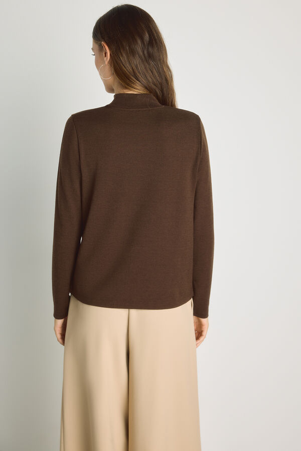 Milano T-shirt gola perkins Camel