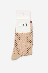 Milano Meias Lurex de bolinhas Bordeaux