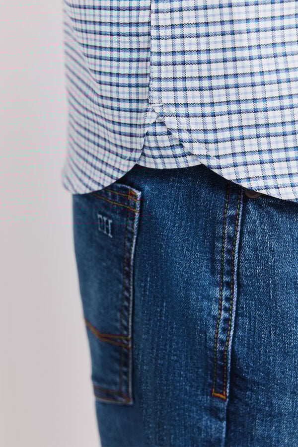 Pedro del Hierro Camisa cuadros manga larga Navy