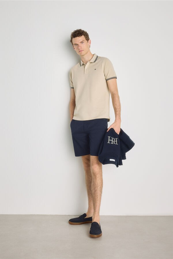 Pedro del Hierro Polo de manga curta Bege