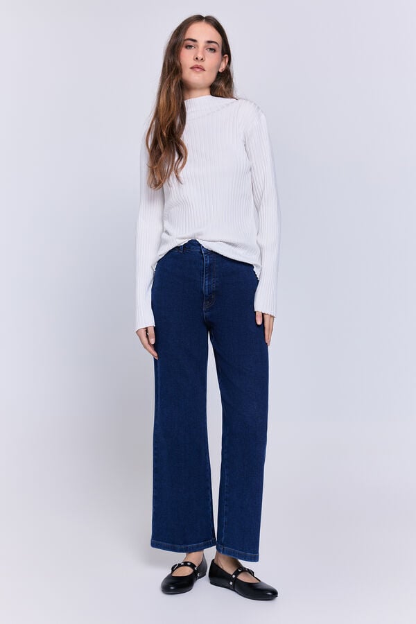 Milano Camisola gola perkins Branco