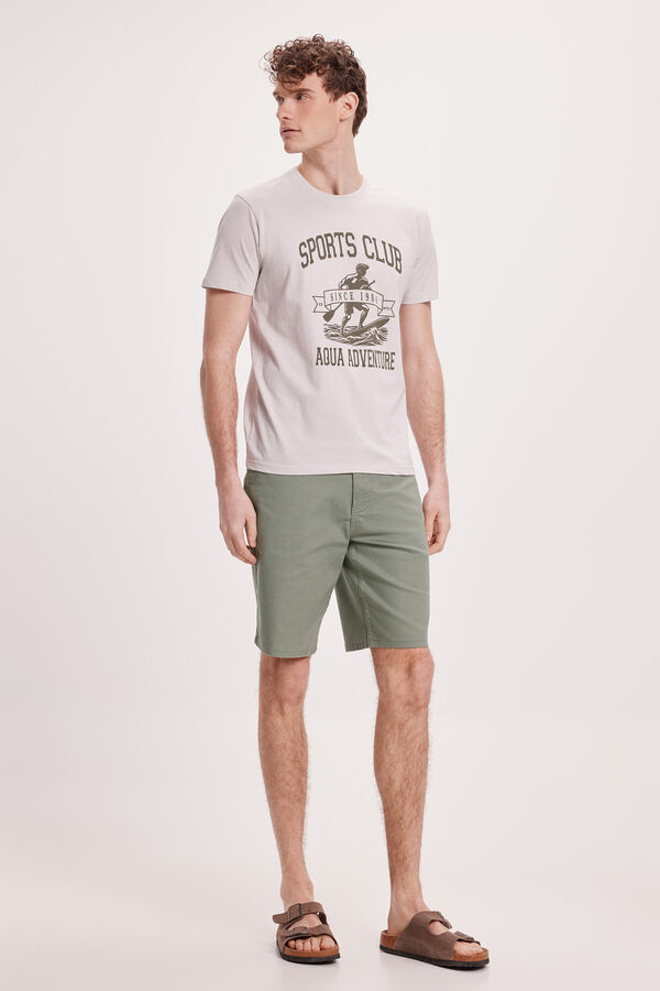 Milano Bermuda 5 Bolsillos Kaki Oscuro