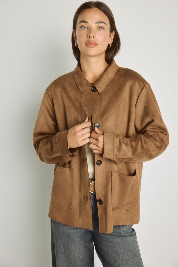 Milano Cazadora efecto ante Beige