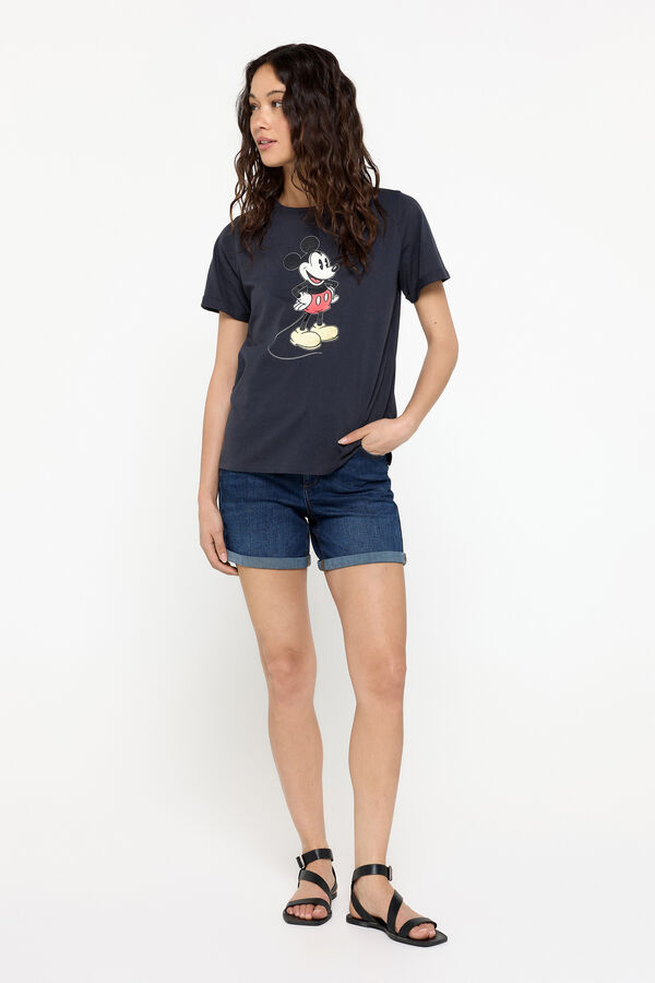 Fifty Outlet Camisola preta impressa Mickey Mouse Preto