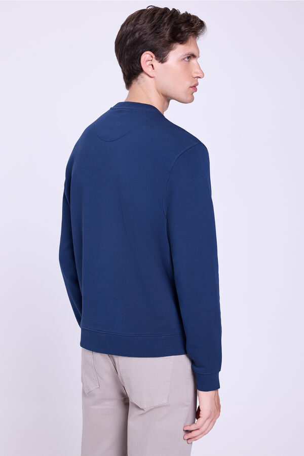 Springfield Sweatshirt com logo e gola redonda Marinho