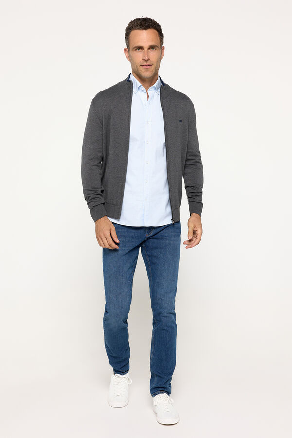 Fifty Outlet Cardigan PDH con cremallera Gris