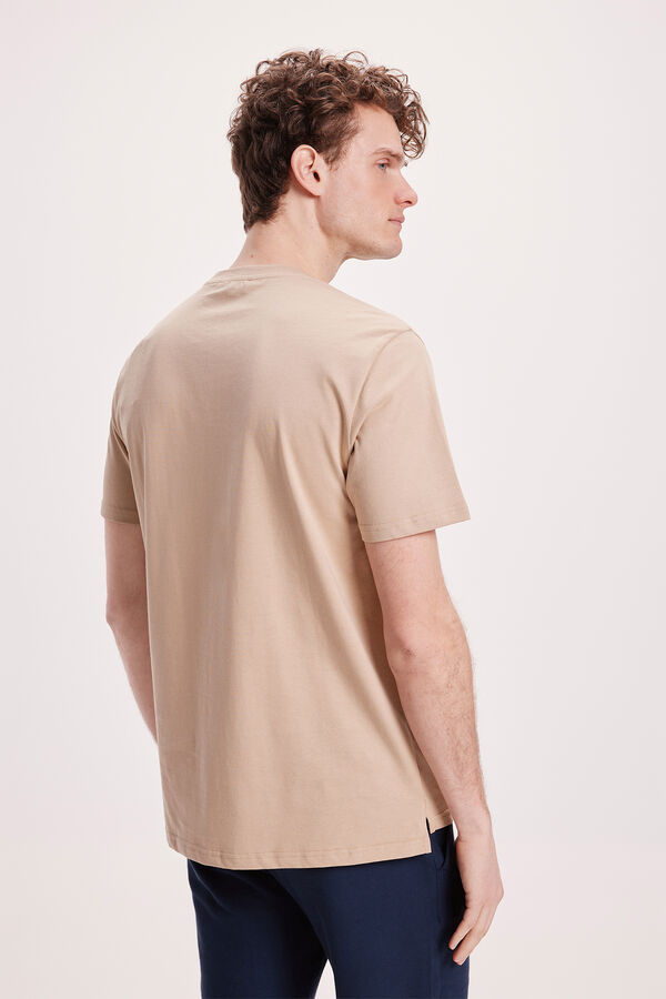 Pedro del Hierro Camiseta B&aacute;sica PDH Beige/Camel