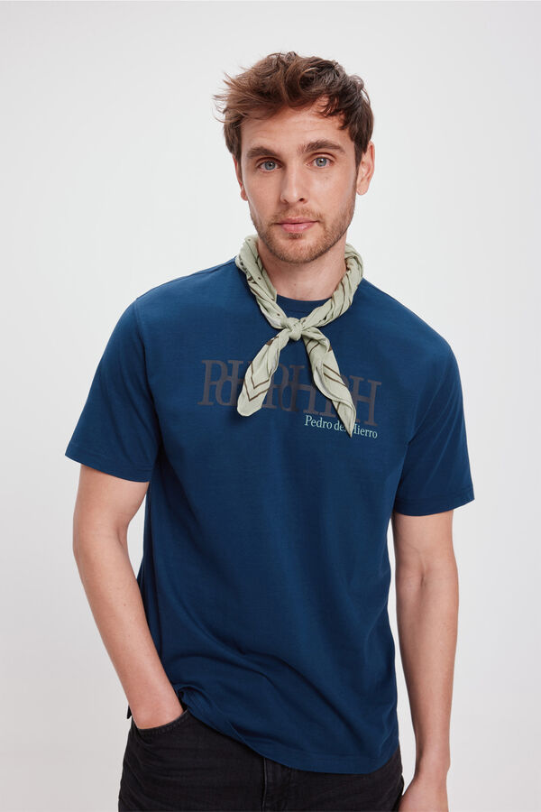 Pedro del Hierro Camiseta estampada PDH Azul