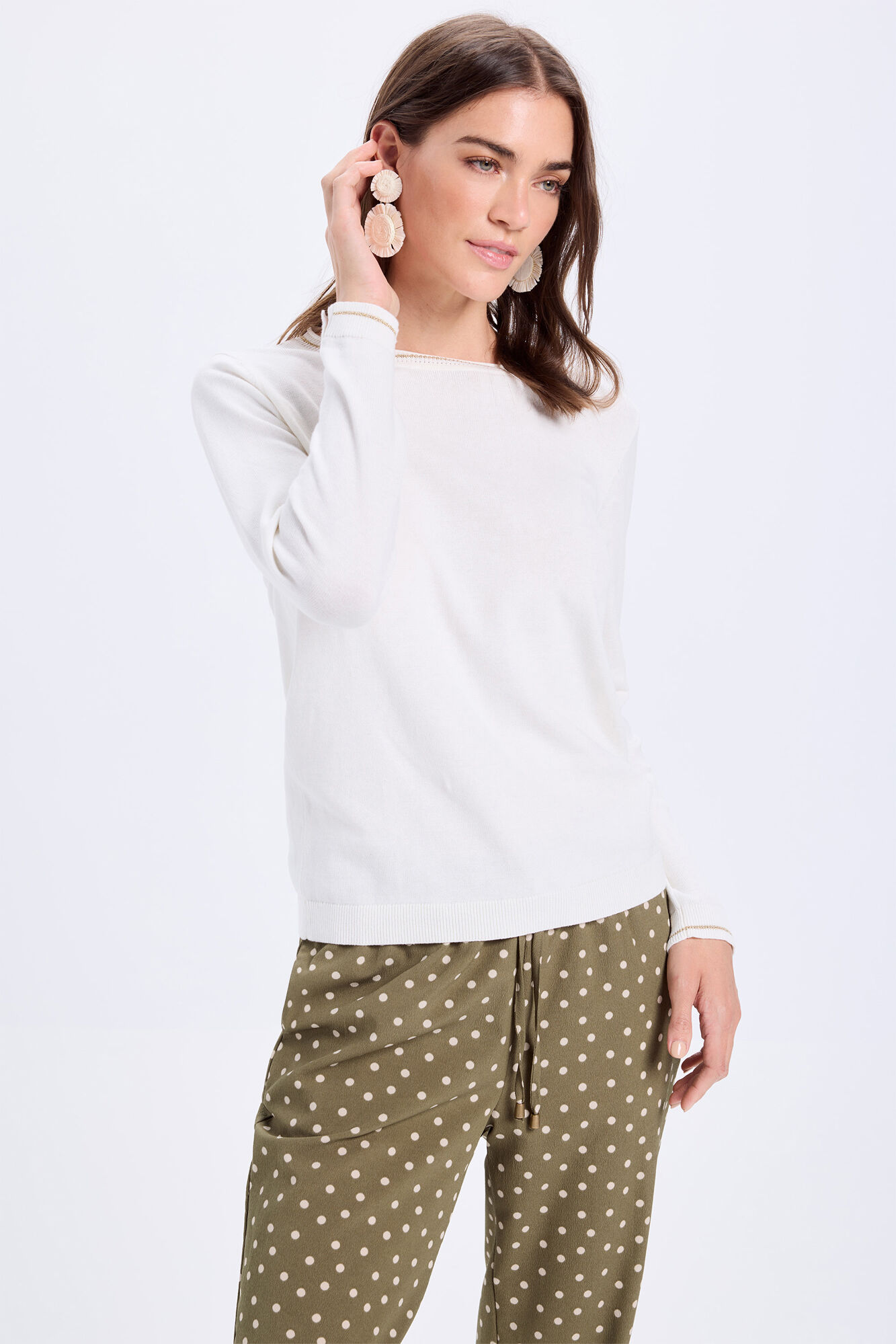 Milano Jersey algod&oacute;n detalle lurex