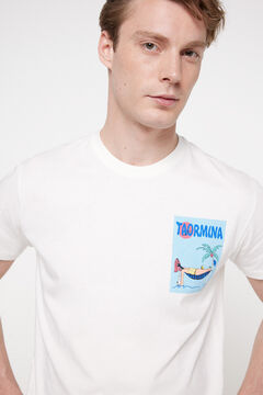 Fifty Outlet Camiseta estampada manga corta confeccionada en 100% algodón Branco