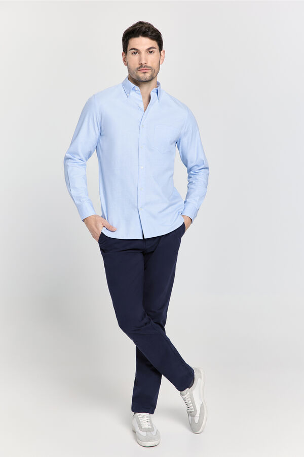 Pedro del Hierro Camisa twill relaxed fit Azul Claro