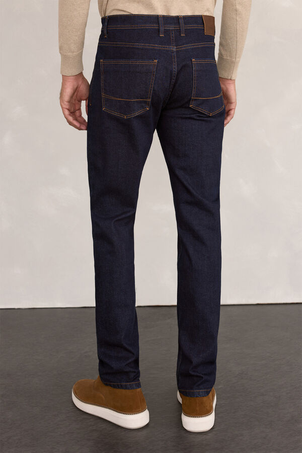 Pedro del Hierro Denim calça regular Marinho