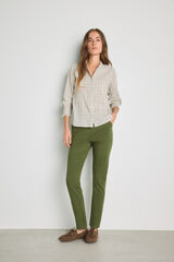Milano Cal&ccedil;a slim fit confort&aacute;vel Verde