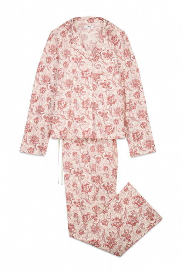 Milano Pijama estampado flores Beige