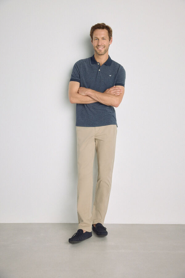 Pedro del Hierro Polo de manga curta Marinho