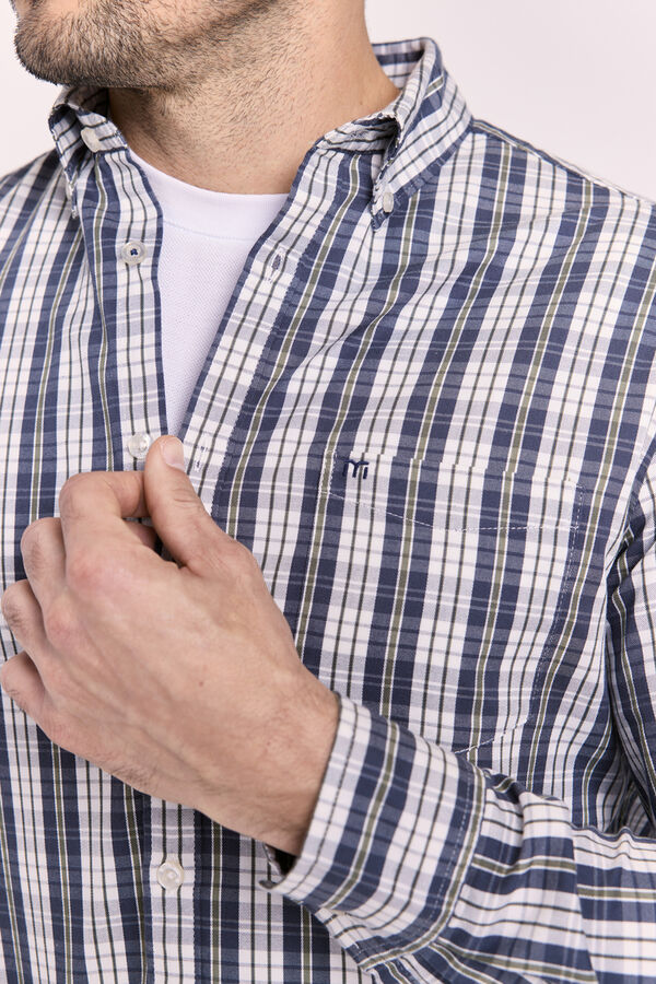 Milano Camisa cuadros relaxed fit Navy