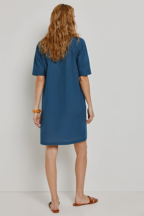 Milano Camisola larga bordada Azul Oscuro