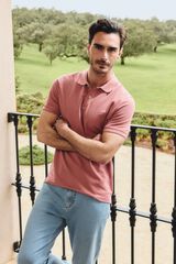 Milano Polo manga corta Rojo/Coral