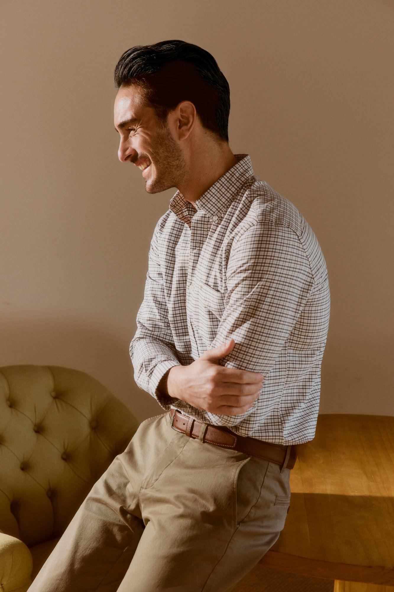 Pedro del Hierro Camisa cuadros manga larga