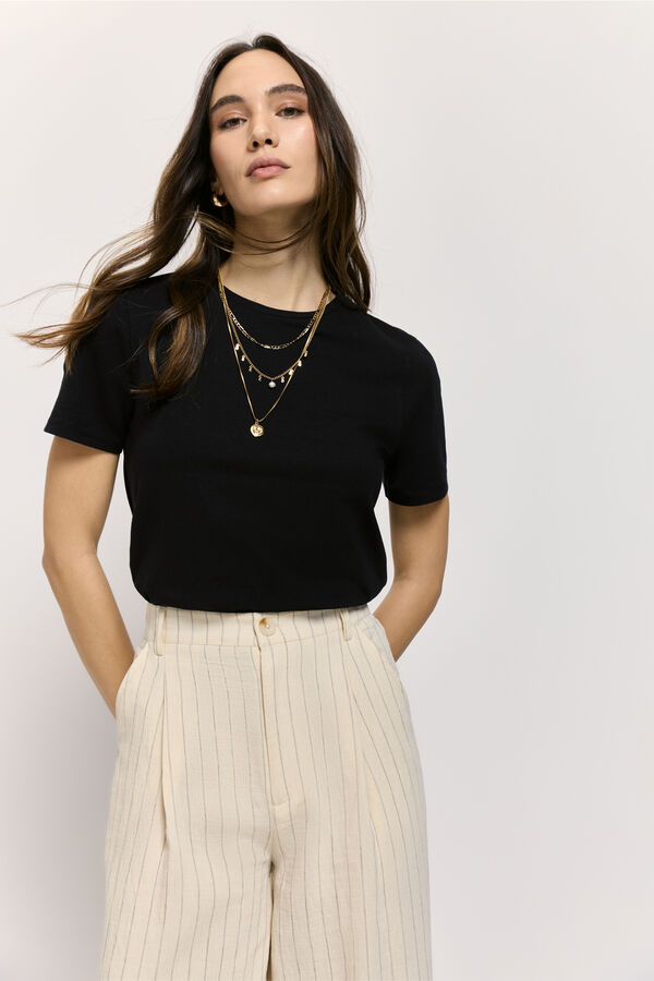 Milano T-shirt manga curta Preto