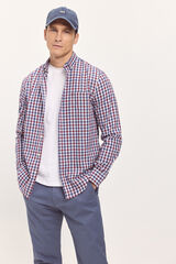 Milano Camisa Twill Cuadros Azul