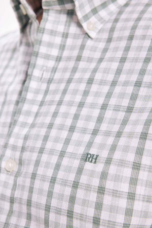 Pedro del Hierro Camisa de linho Pedro Del Hierro Verde escuro