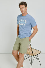 Milano Bermuda lisa Kaki Claro