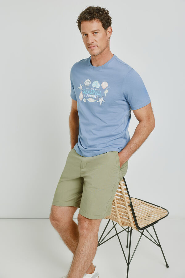 Milano Bermuda lisa Kaki Claro