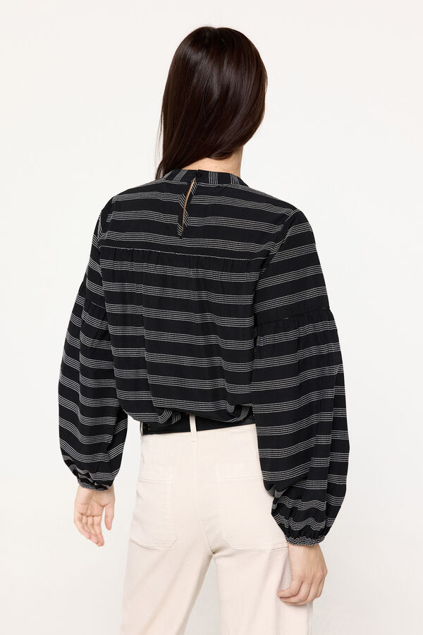 Milano Blusa Fluida Canesu Preto