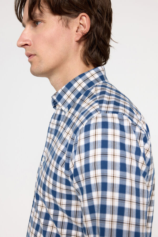 Pedro del Hierro Camisa Twill PdH Cuadros Azul