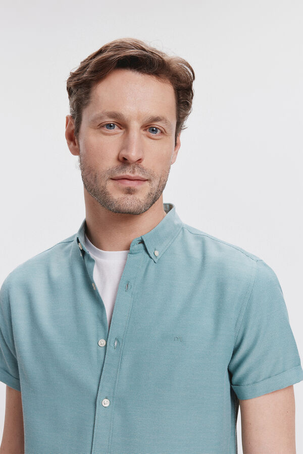 Milano Camisa Manga Curta Verde escuro