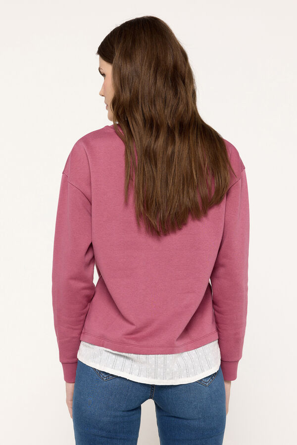 Milano Sweatshirt estampado com saia na baixo Rosa