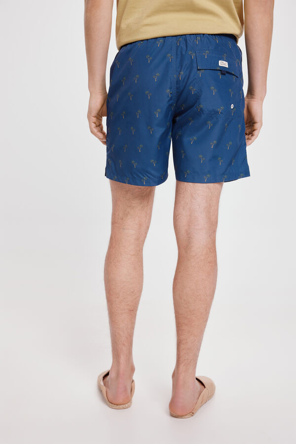 Milano Ba&ntilde;ador Estampado a Contraste Azul