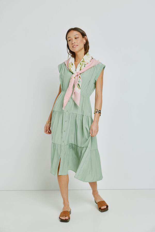 Milano Vestido escote pico Verde