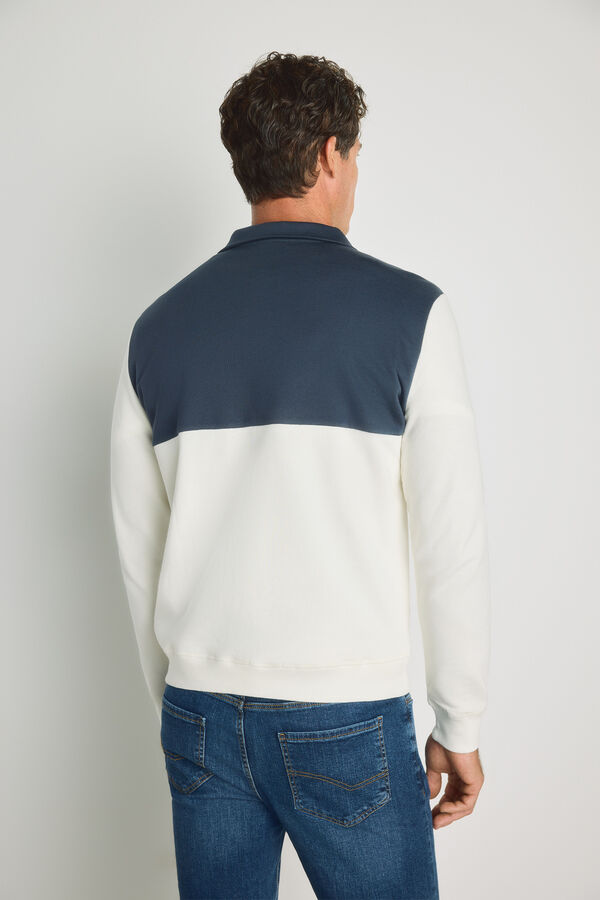 Milano Sudadera semicisne cremallera Beige