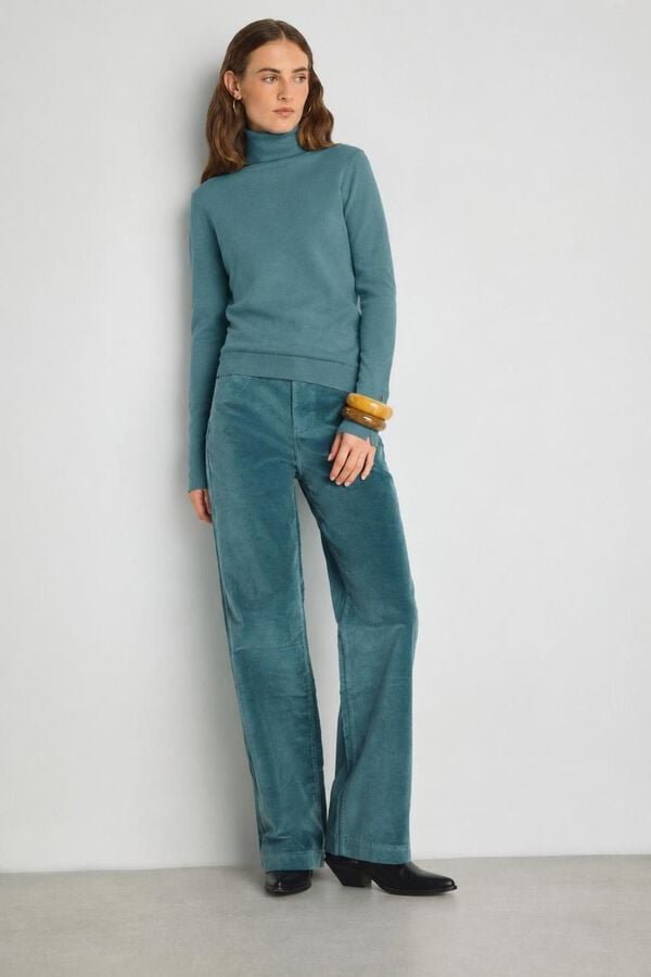 Milano Camisola gola alta Azul