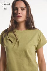 Fifty Outlet Camiseta básica sostenible Verde