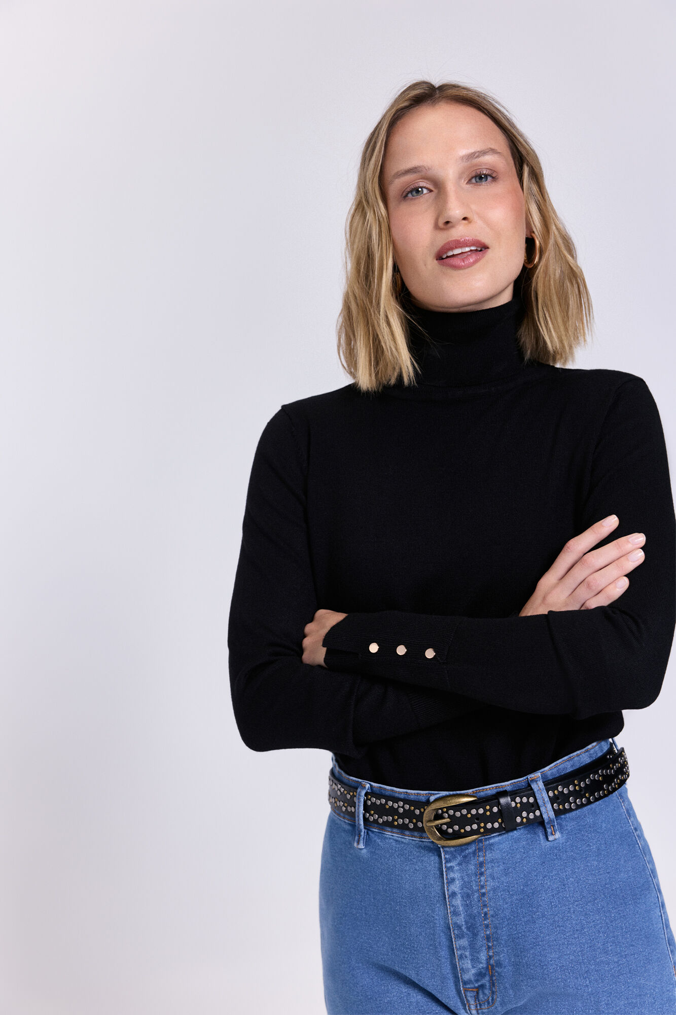 Milano Jersey cuello vuelto de viscosa