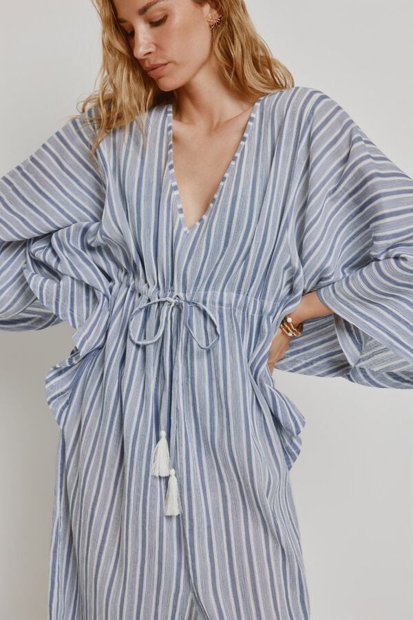 Milano Camisola larga de rayas Blanco