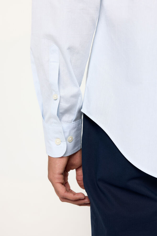 Milano Camisa Popel&iacute;n Lisa Azul