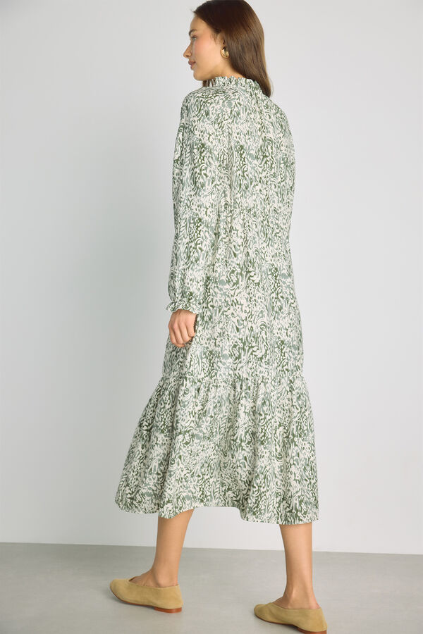 Milano Vestido escote pico Beige