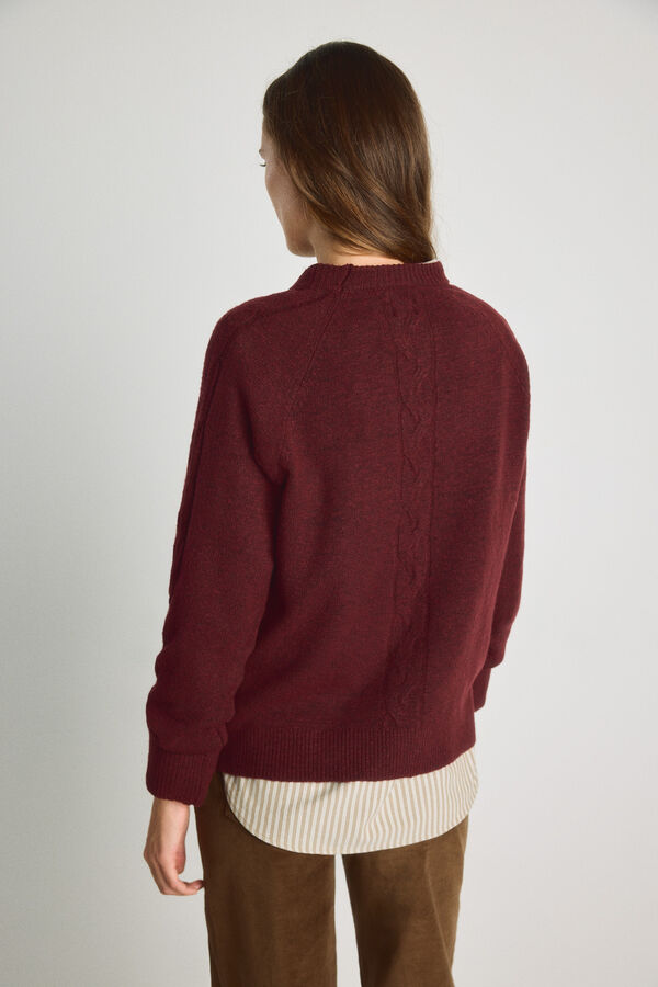Milano Camisola gola redonda com estrutura Bordeaux