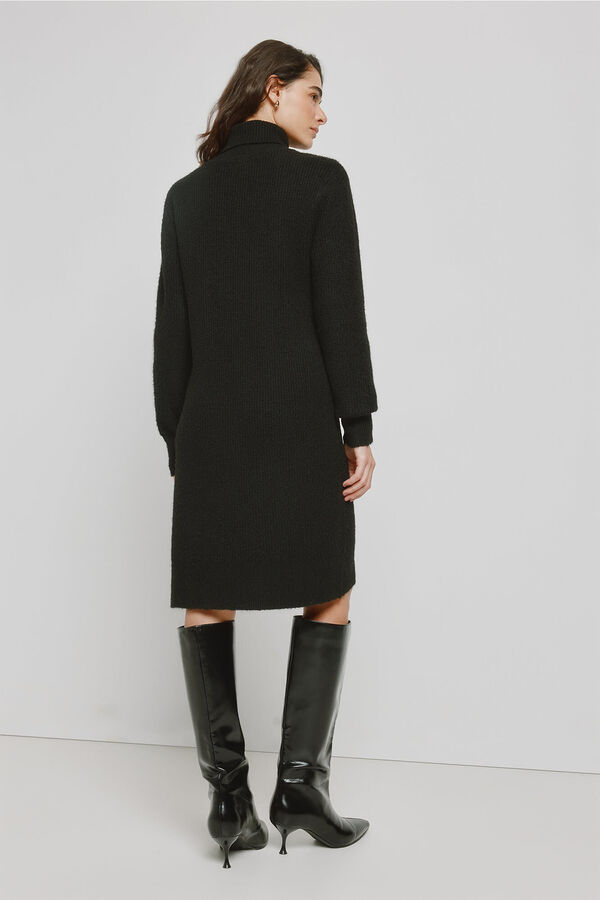 Milano Vestido gola cisne Preto