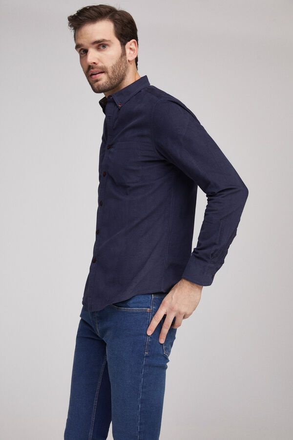 Fifty Outlet Camisa de micropana Navy