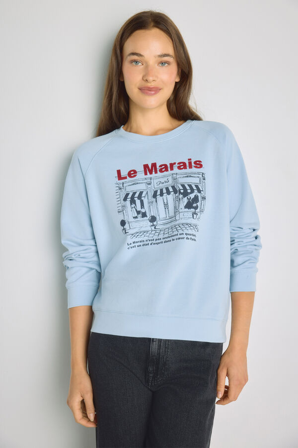 Milano Sudadera con estampado Marfil