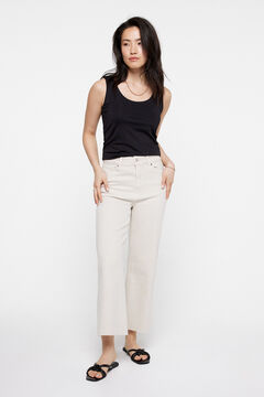 Fifty Outlet Pantalón Culotte Marfil