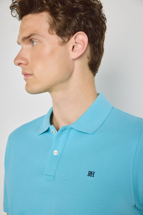 Pedro del Hierro Polo de manga curta Turquesa